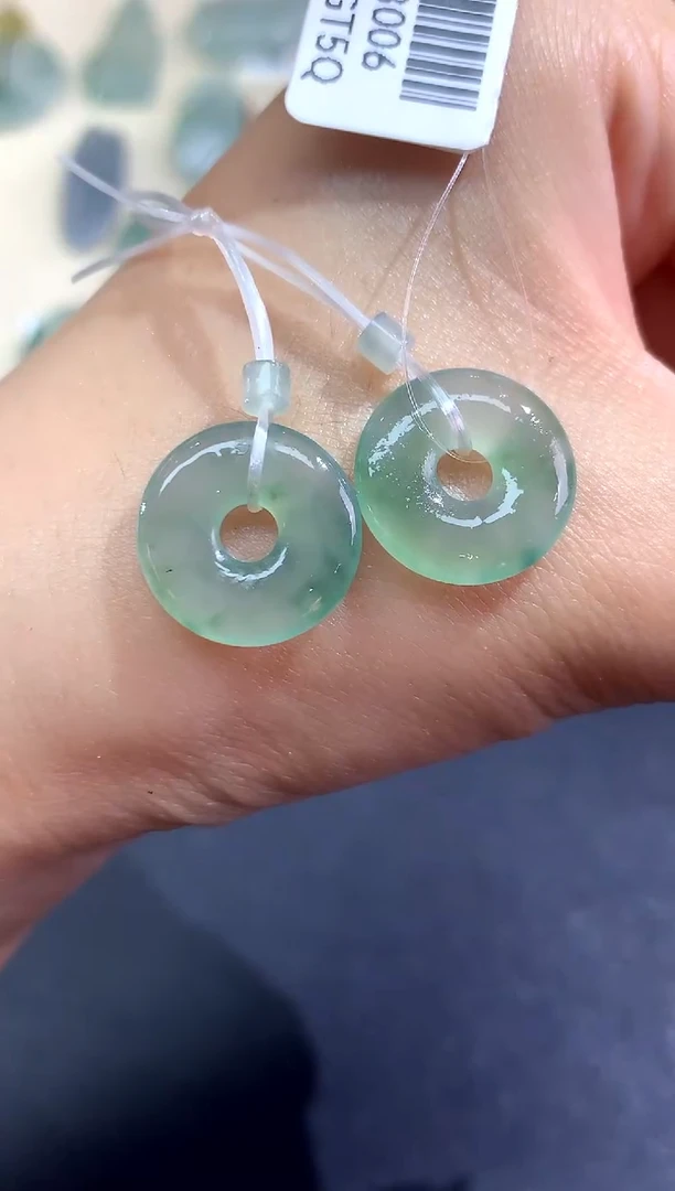 未镶嵌定制翡翠毛货翡翠一对|680多样性发其一