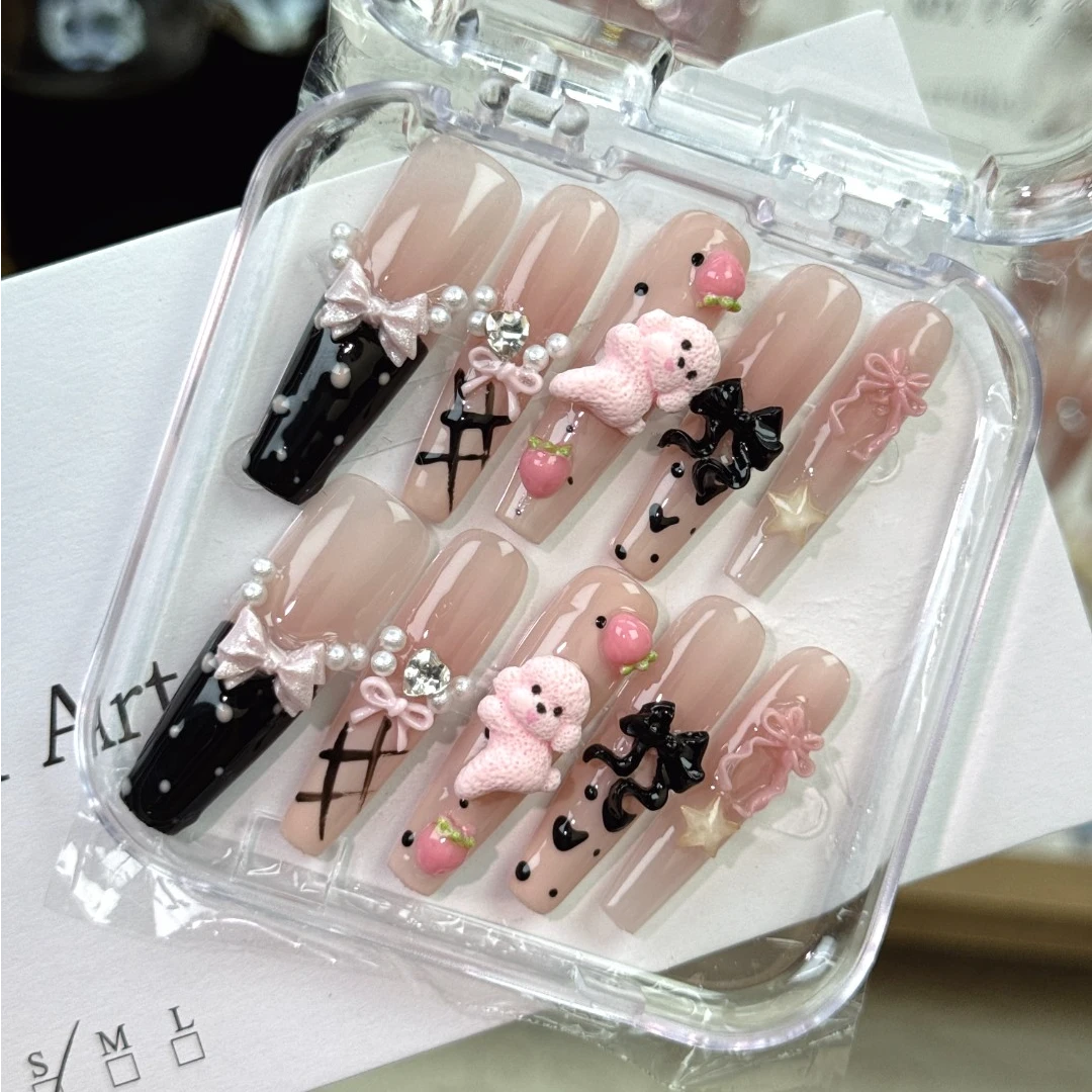 30【汪汪队】手工穿戴甲可爱甜妹INS风显白成品美甲穿戴式流行