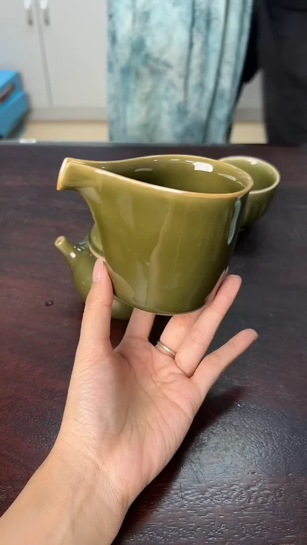 龙泉云间青瓷小米茶器