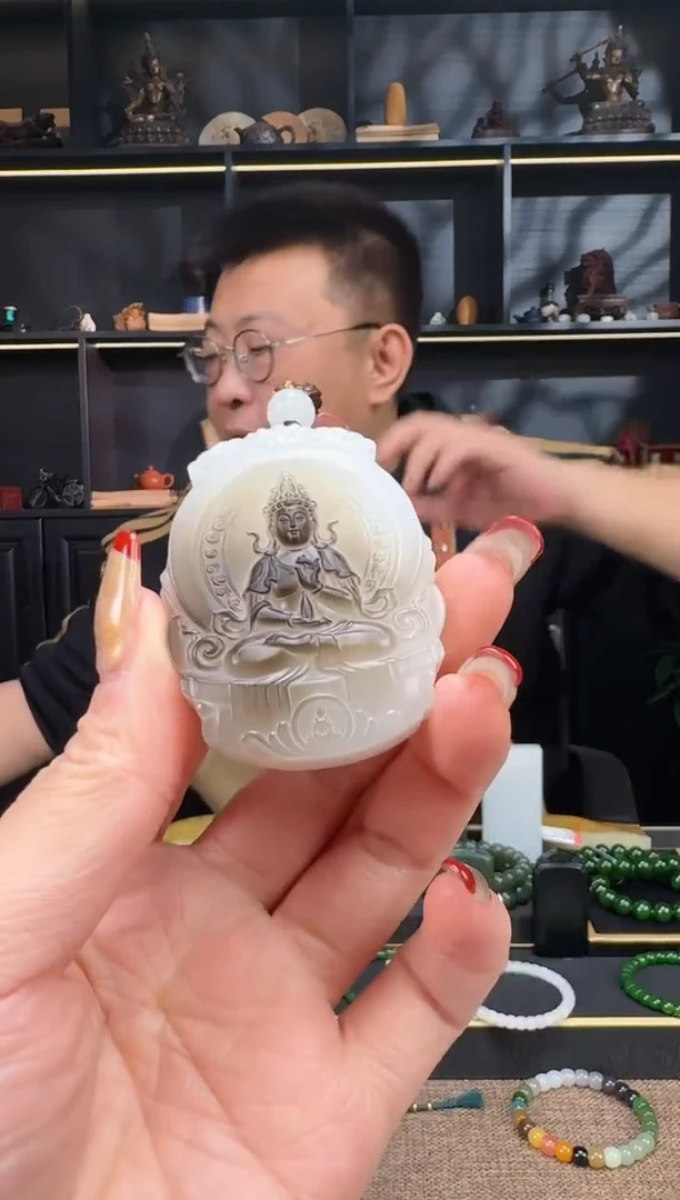 【闪购商品】和田玉1未镶嵌金山观音挂件