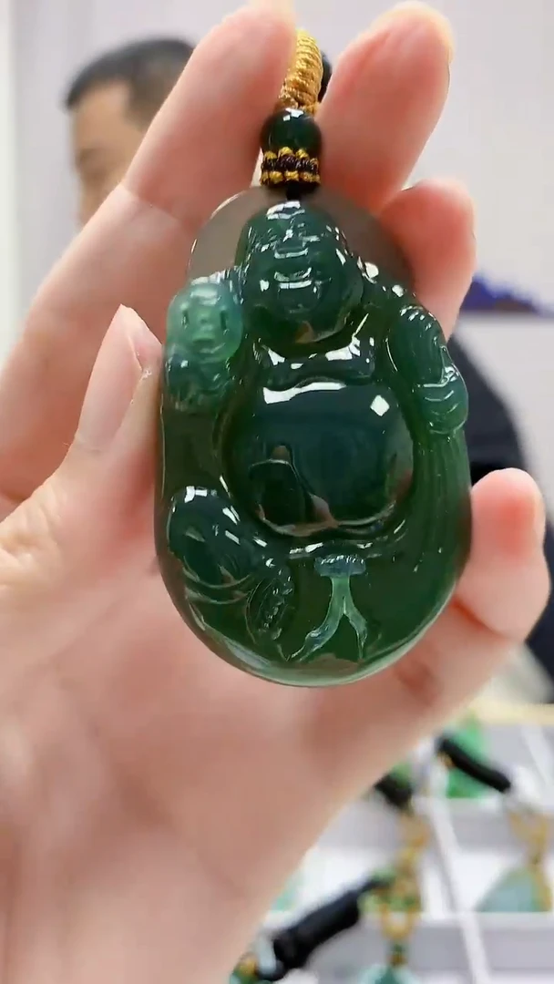 定制翡翠未镶嵌4898zm-毛货挂件180