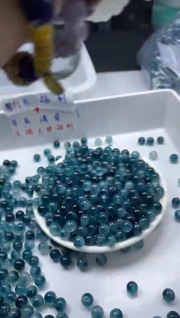 玛瑙/玉髓颈饰未镶嵌W835老蓝水飘花8mm*30颗