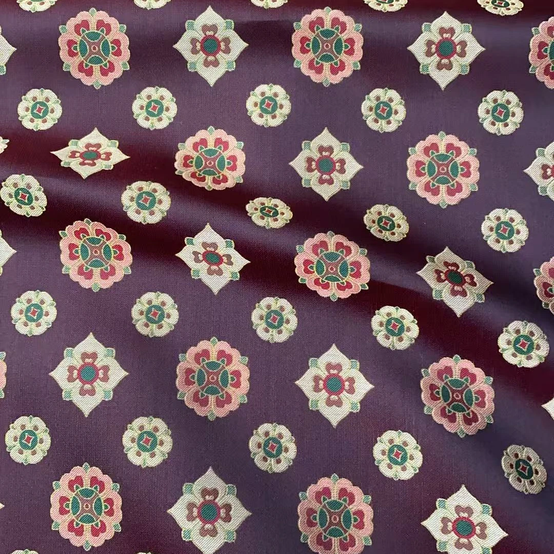 【织途】三马宋锦琵琶宝相四重维织金工艺42姆米百分百桑蚕丝