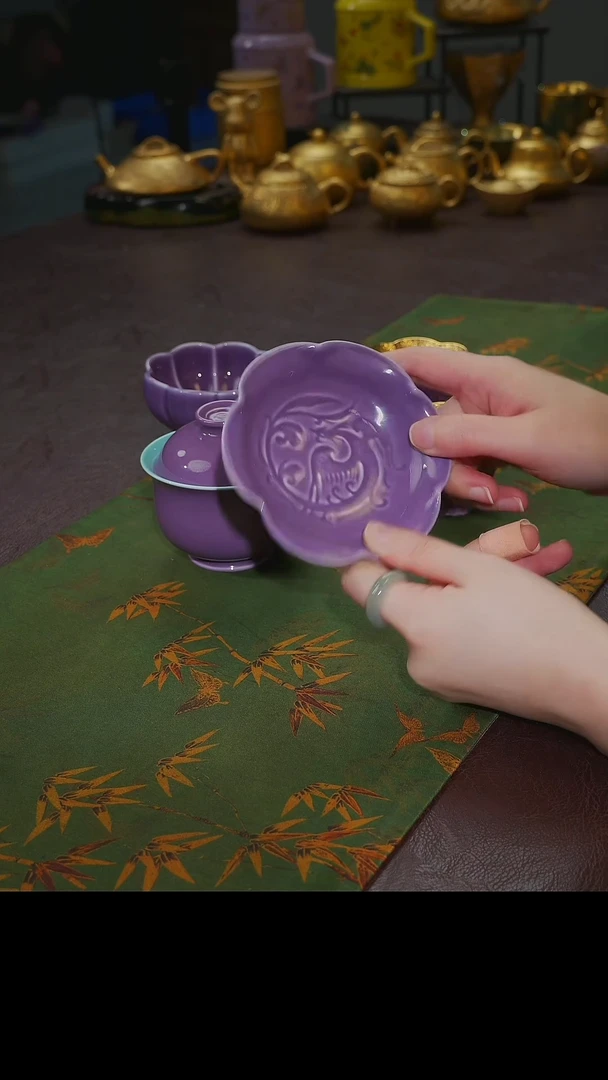 杯【宜景窑紫罗兰系列】杯碟