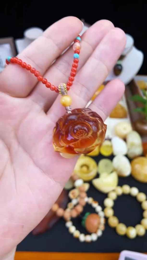 琥珀未镶嵌珠宝奇石柒月