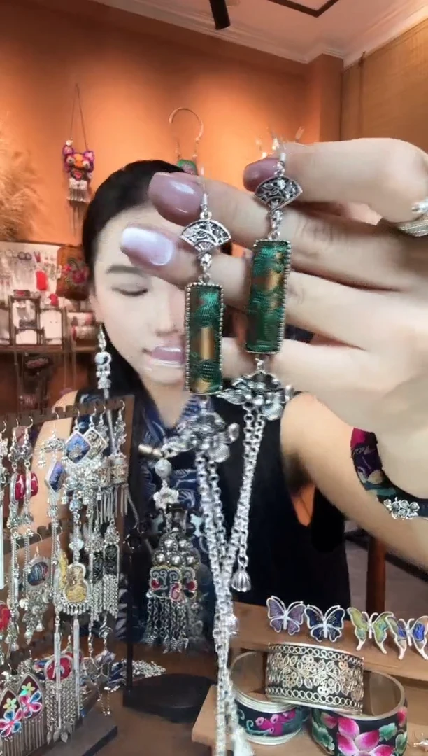 刺绣纯手工民族风耳环