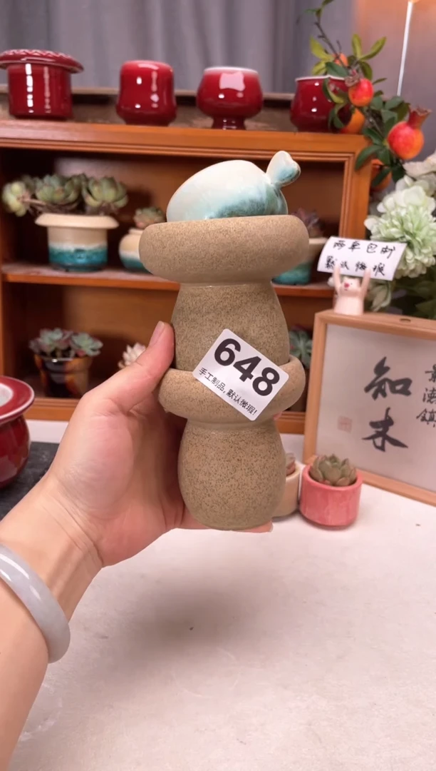 瓷片648小芳手工花盆