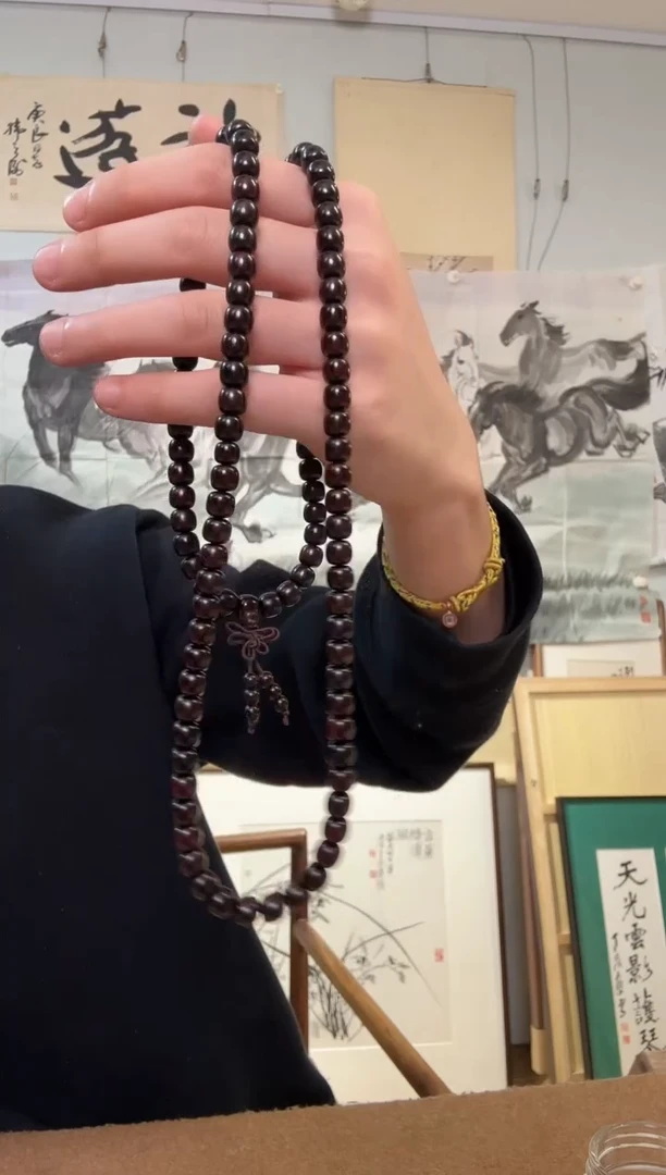 手串/手链小叶紫檀印度小叶子桶珠108 0.8*0.7