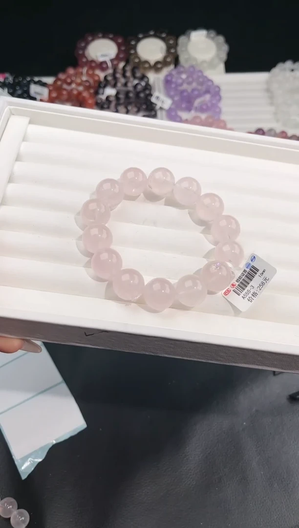 【闪购商品】水晶手链未镶嵌多样性发一粉晶16m,m