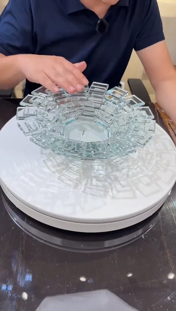 摆件CS0101003水晶琉璃艺术果盘