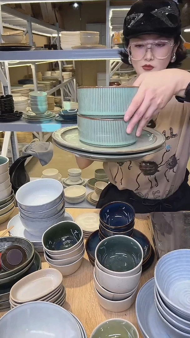 瓷246高温釉下彩陶瓷餐具默认微瑕