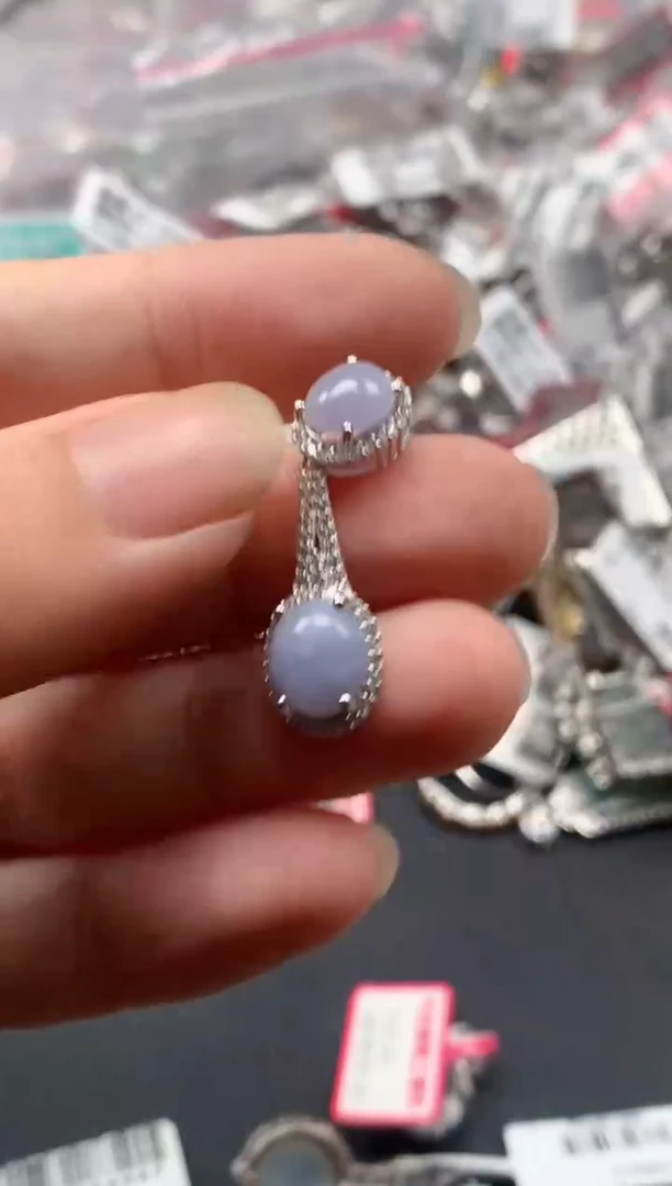 银S925镶嵌戒指翡翠天然A货缅甸翡翠