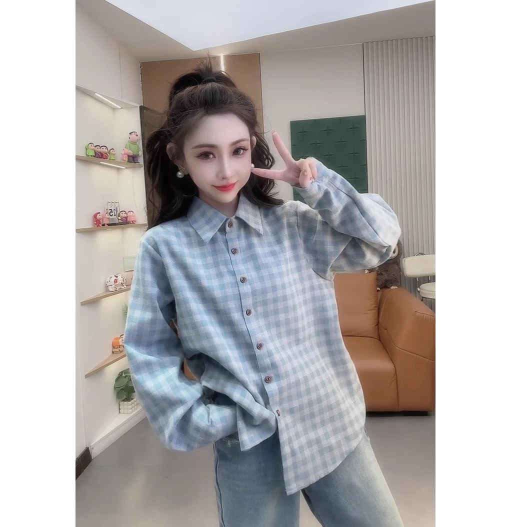 今年秋冬超火爆款穿搭ins风2025新款韩版宽松减龄百搭Polo领衬衫