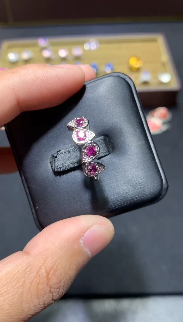 未镶嵌戒指石榴石W78【多样性发其一】