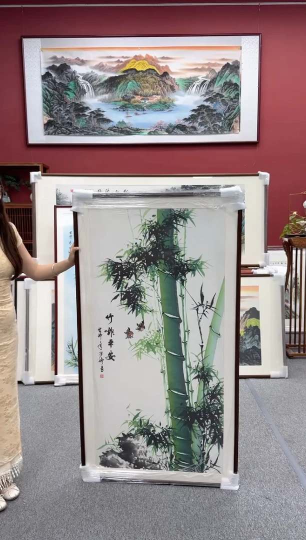 国画 手绘 竹子  172*85