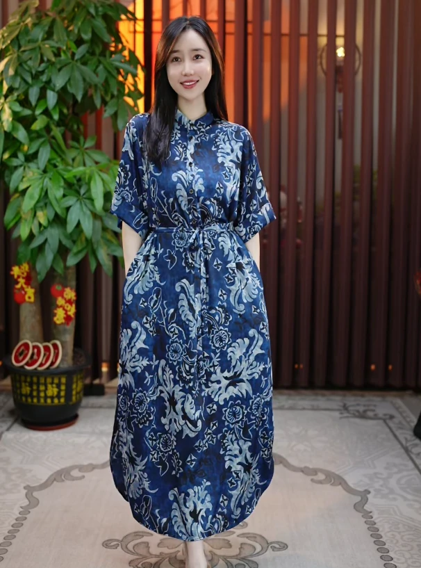 【金禧禧】青花瓷连衣裙J24152-3