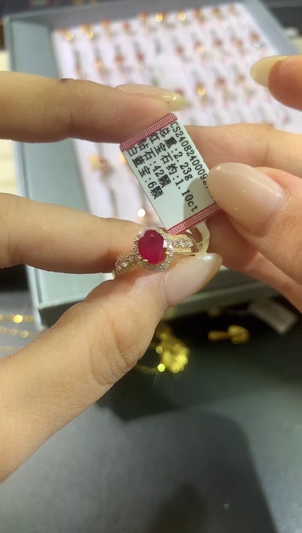 18K金镶嵌戒指|红宝石W227|11800