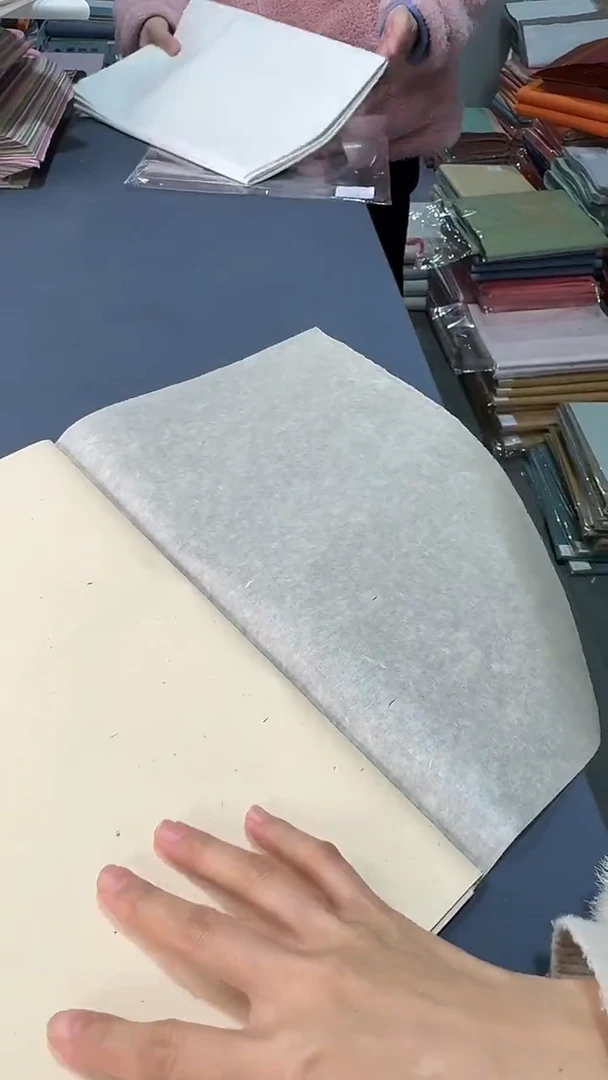 纯手工四尺对开25张特级纯雁皮仿古色色