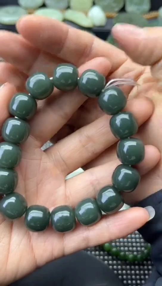未镶嵌和田玉珠宝半成品手串