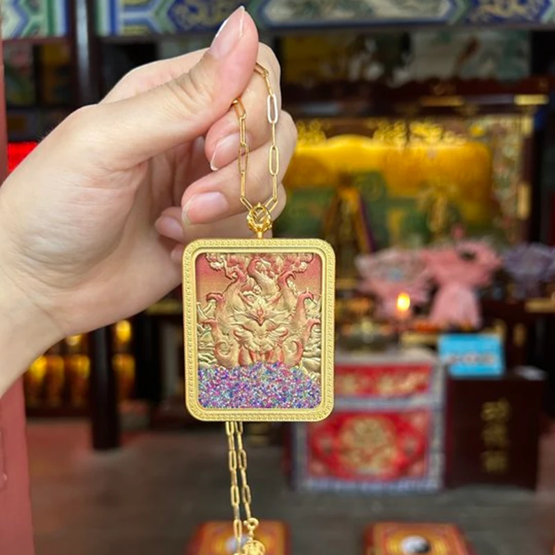 【凤冠霞帔】娘娘九手工铜锻造唐卡赠八宝万能链X018