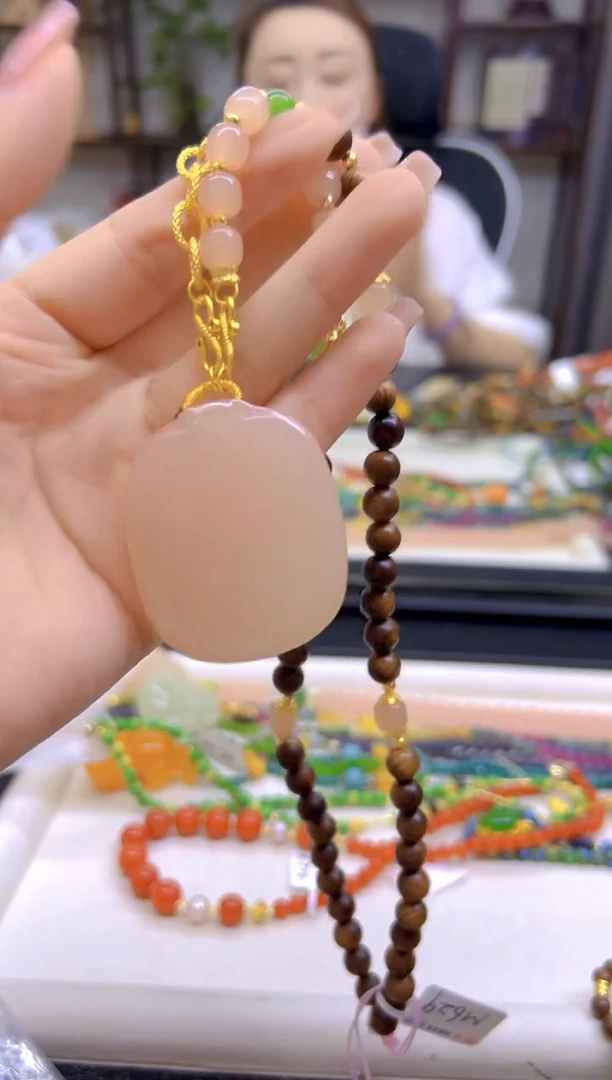 和田玉未镶嵌毛衣链DIY款M629