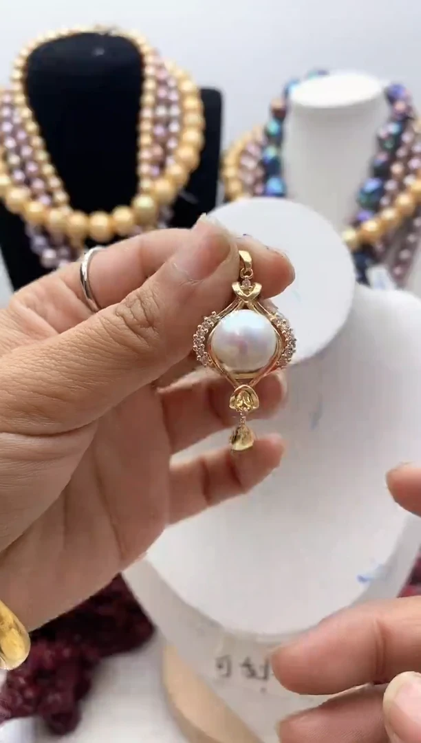 【闪购商品】淡水珍珠颈饰钛钢54