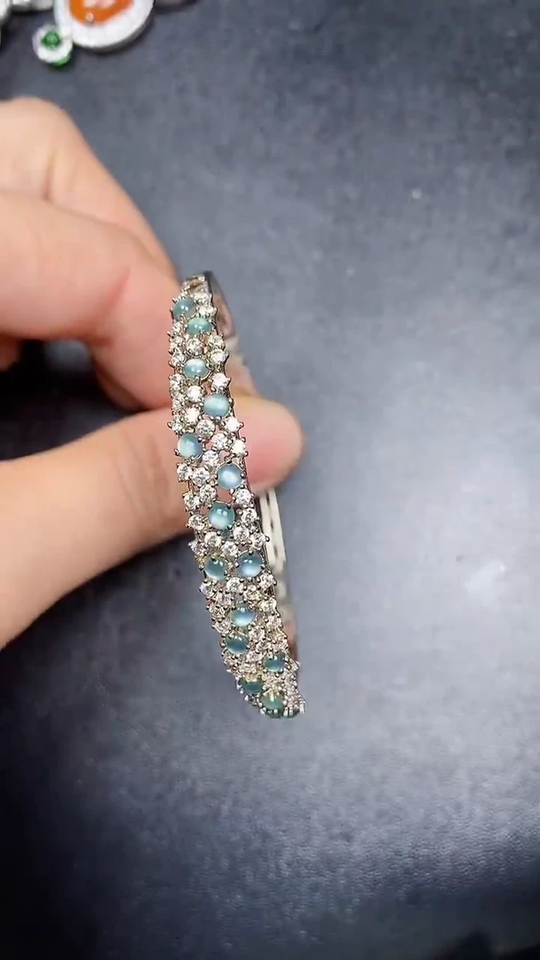 银S925镶嵌戒指翡翠2910