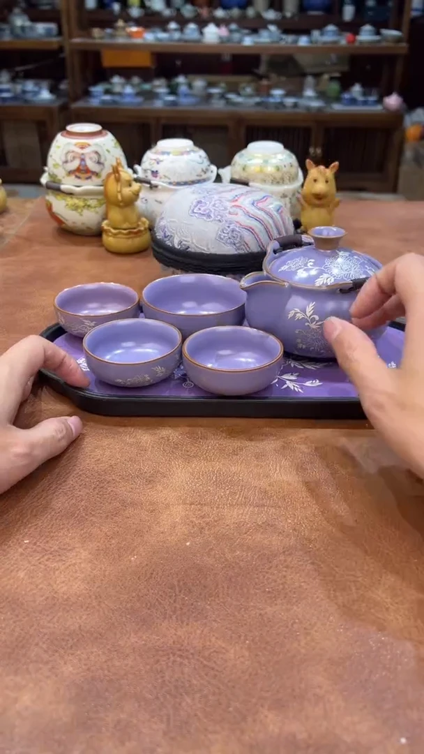 真的很便宜会开片的旅行茶具