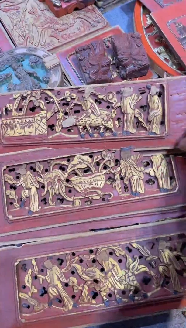 【闪购商品】香樟木老木雕老物件花板有瑕疵完美主义慎拍