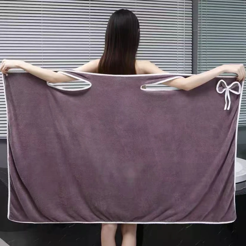 吸水可穿两用浴裙浴巾