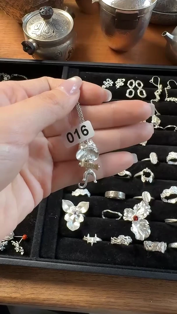 板娘的茶 纯手工 纯银首饰016