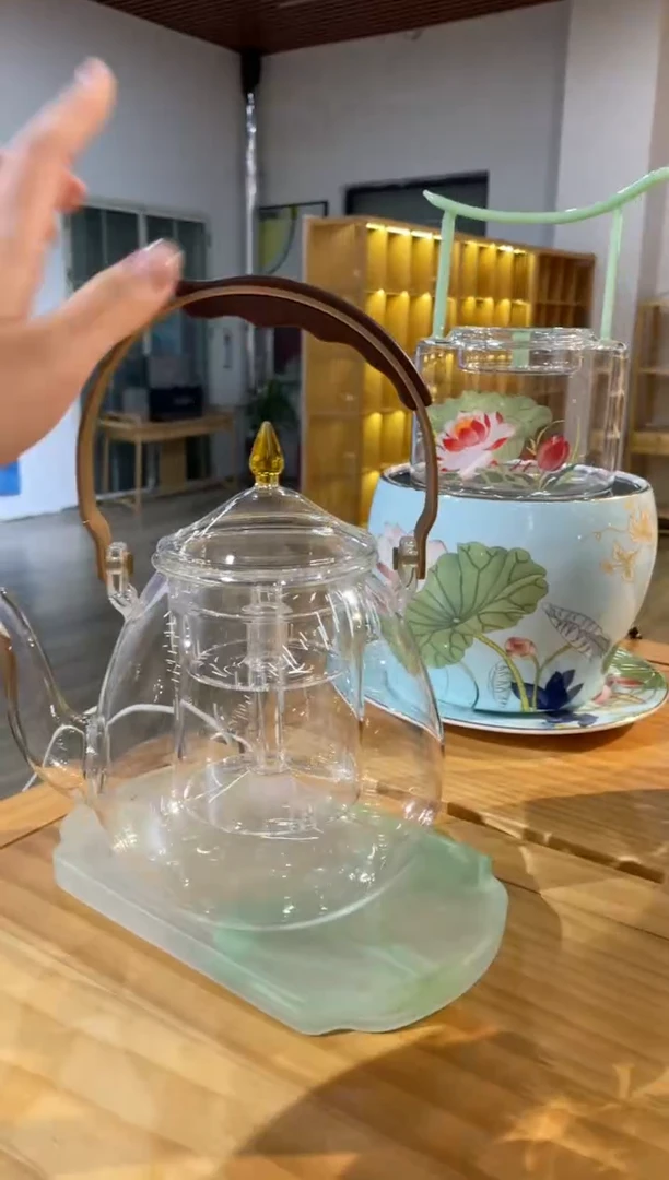 手工艺品玻璃九河水滴壶