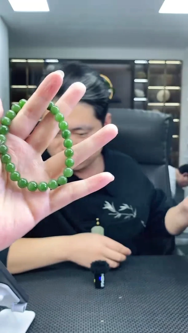 颈饰未镶嵌和田玉圆珠卡8手串清货2