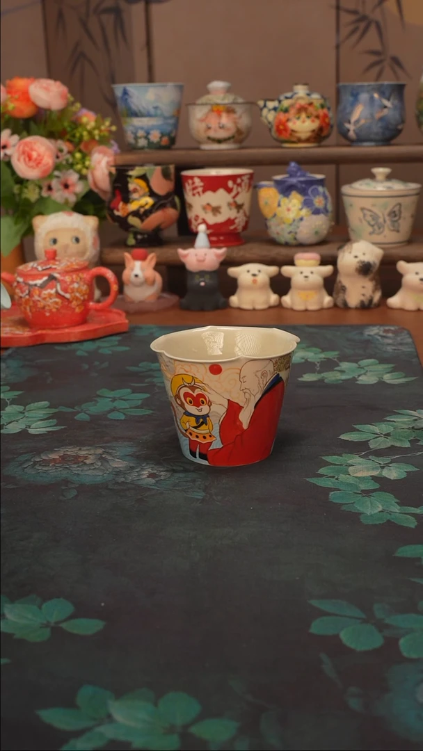 东树  悟空拜师花口手握杯