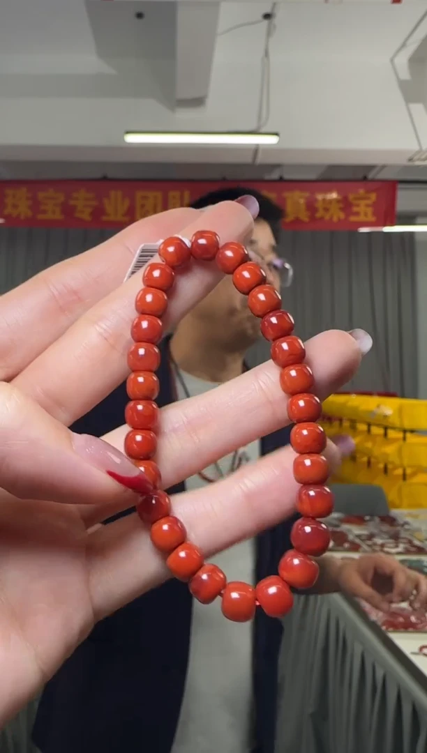 【闪购商品】南红玛瑙手串未镶嵌南红玛瑙老型珠约7mm+单圈