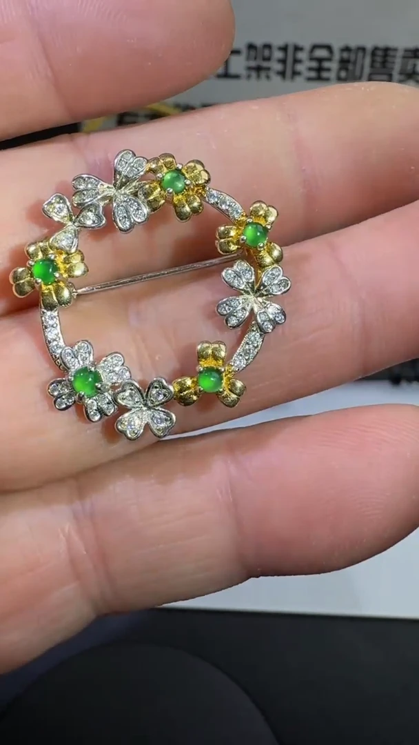 【闪购商品】定制翡翠银S925镶嵌00059606