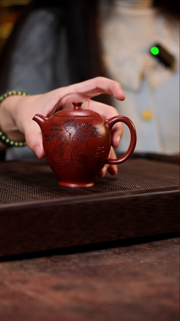 怀香 刻美女 寅春朱泥 200cc