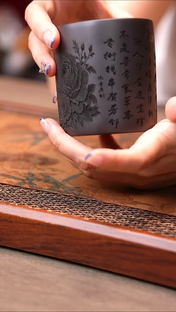茶杯紫砂原矿紫砂杯
