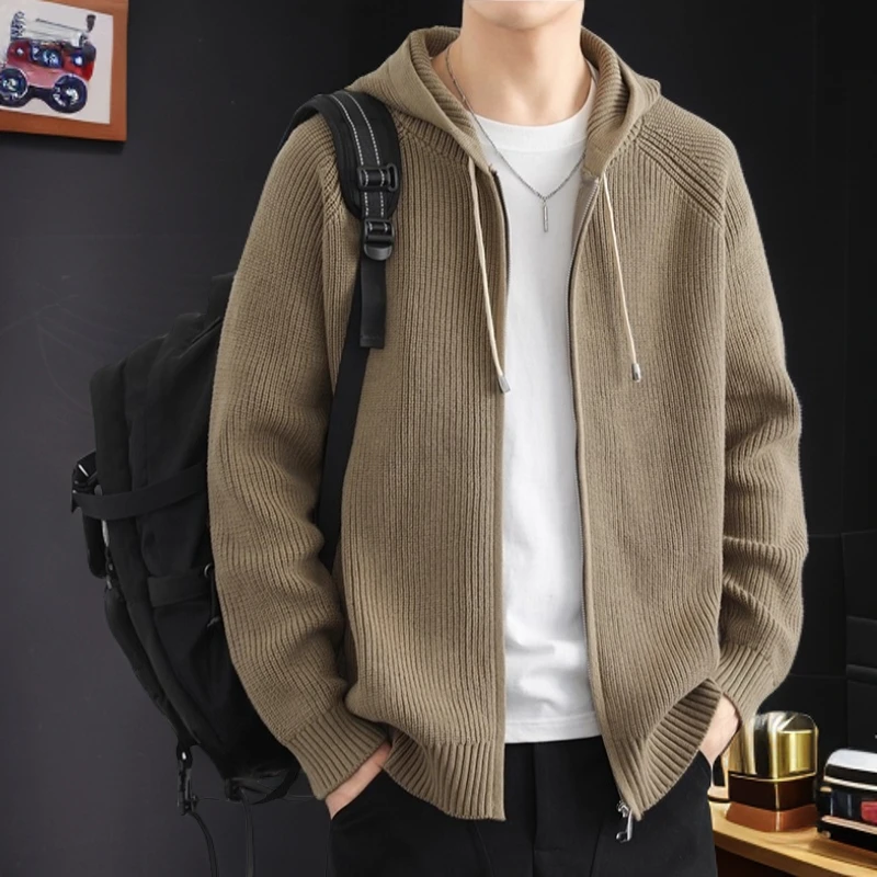 追属开衫毛衣轻奢外套秋冬款男士重磅加厚长袖大码新款复古上衣服