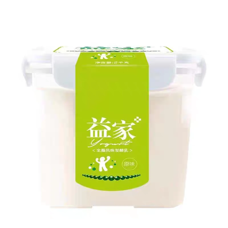 大桶全脂凝固型酸奶搭配水果捞沙拉冷藏后更浓稠2KG大桶酸奶桶装