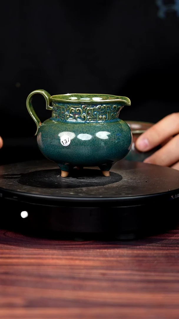 137#于大鹏一级品原矿钧瓷公道杯