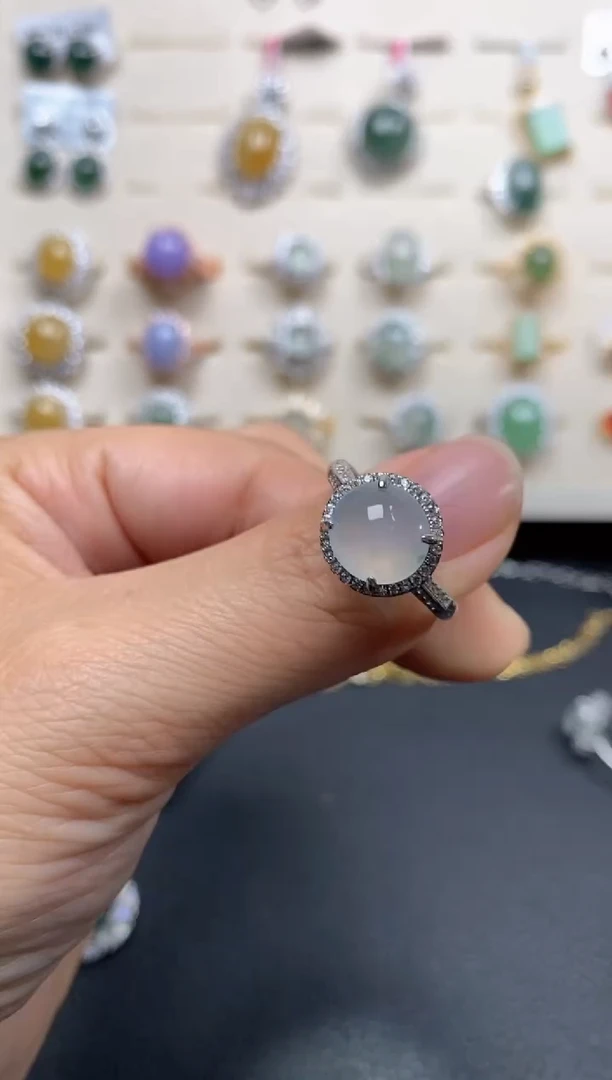 【闪购商品】翡翠戒指银S925镶嵌11111