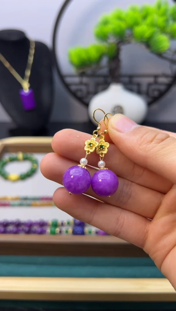 【闪购商品】翡翠耳饰14K金镶嵌EEEEEEEEEE