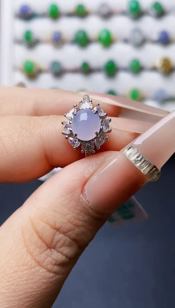 银S925镶嵌戒指翡翠3321