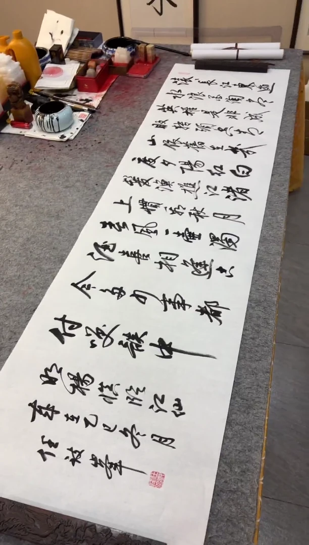 书法任致锋 《临江仙》宣纸六尺对开