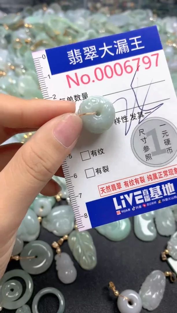 翡翠未镶嵌吊坠(不含链)6797