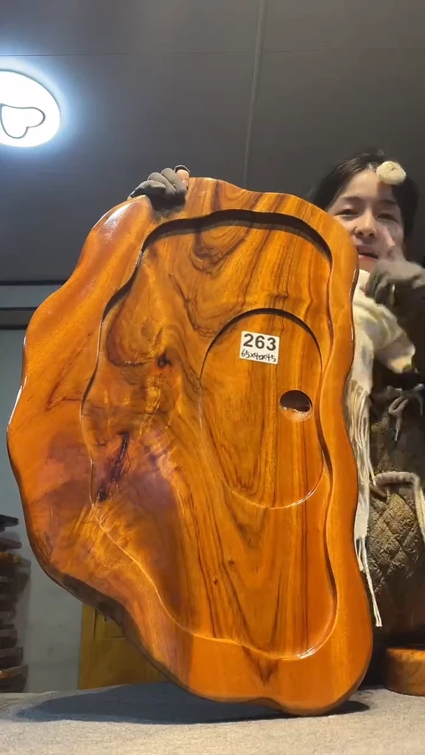 实木原木茶盘 一物一拍(不含配件）