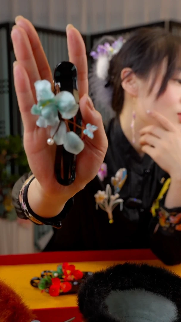 刺绣非遗苏绣绒花