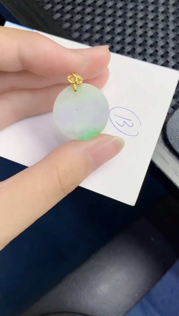 翡翠银S925镶嵌颈饰天然翡翠緬甸A貨