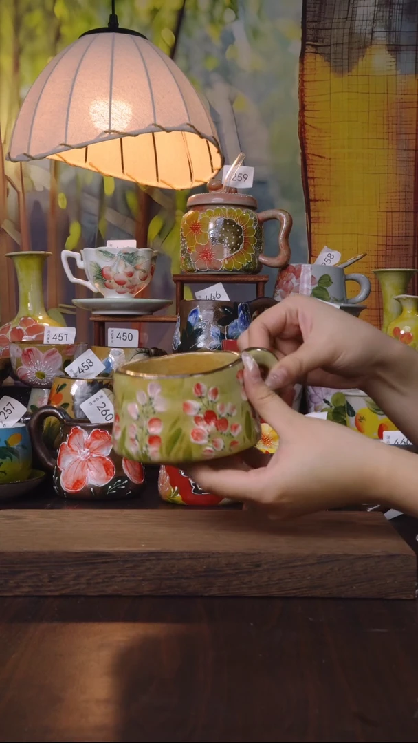 摆件泥垚手作 景德镇手工手绘器物